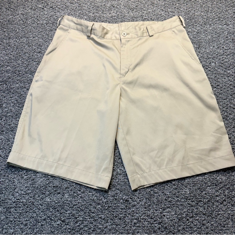 Nike Men's Beige Flat Front Shorts